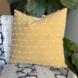 Mustard Yellow Textured Pillow (cover only)